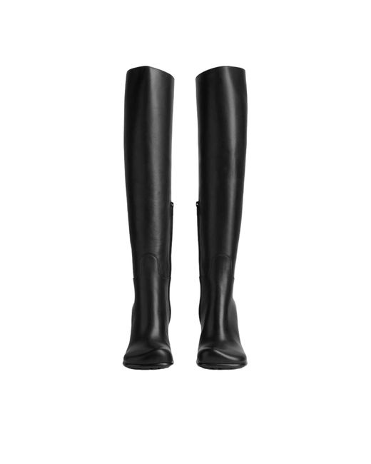 Bottega Veneta Black Storm Square-Toe Boots