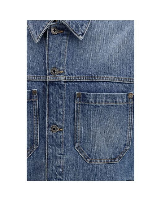 Off-White c/o Virgil Abloh Blue Cotton Denim Jacket - L for men