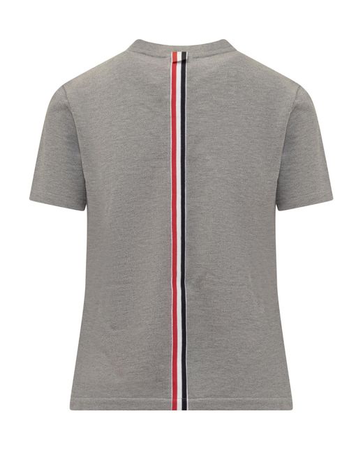 Thom Browne Gray T-shirt With Logo