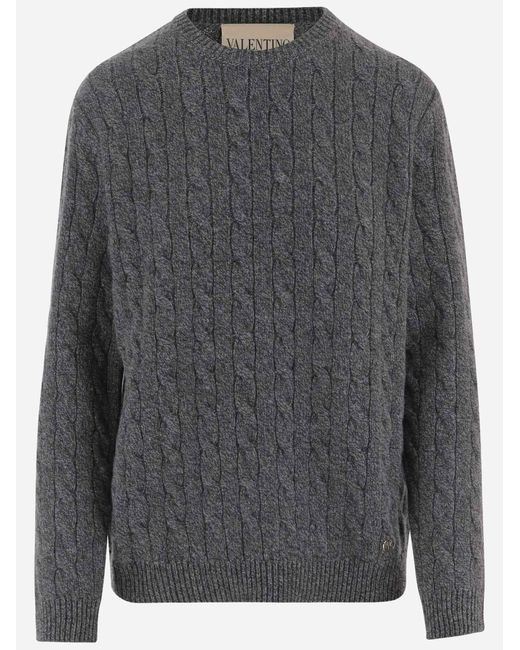Valentino Gray Wool Sweater