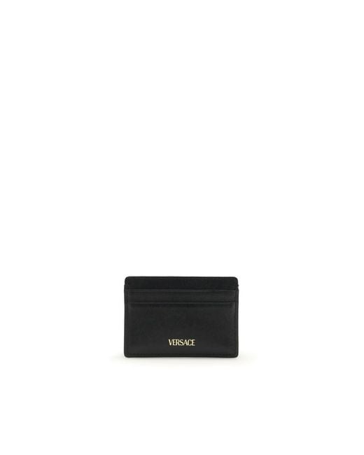 Versace Black Calf Leather Bos Taurus Wallet for men
