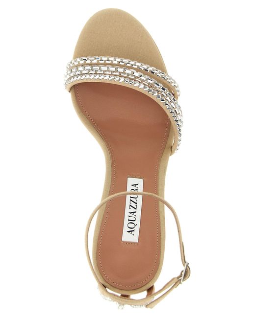 サンダル・ミュール AQUAZZURA 'Milagros' sandals Aquazzura Milagros Sandals in Metallic | Lyst