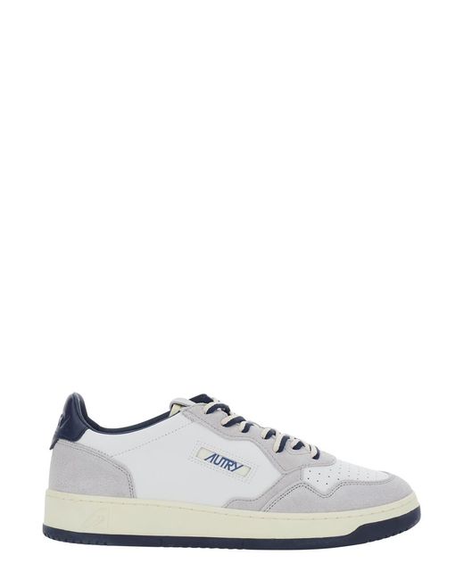 Autry White Low Top Sneakers Medalist Suede Trainers for men