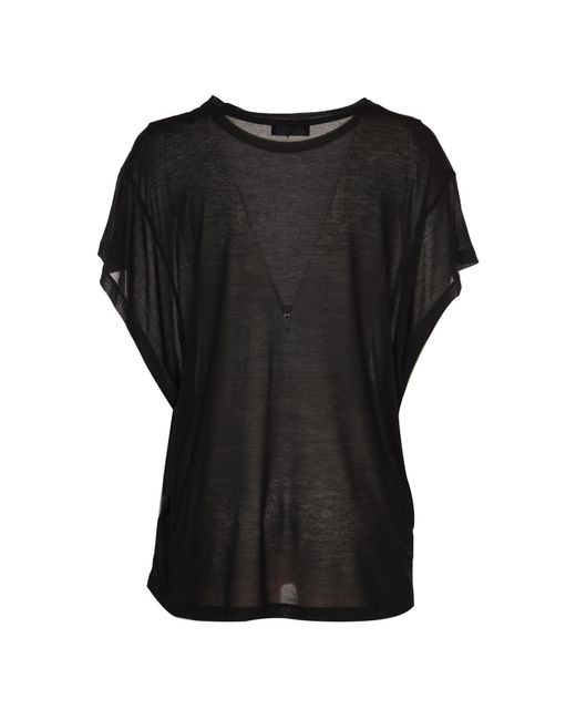 Dondup Black See Through Plain T-shirt