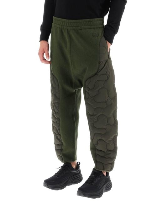 Moncler Genius Green Padded Quilted Pants for men