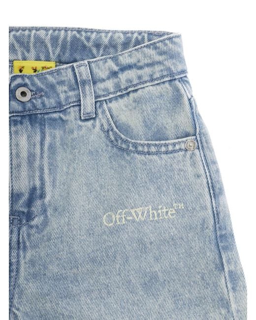 Off-White c/o Virgil Abloh Blue Girls Cotton Shorts