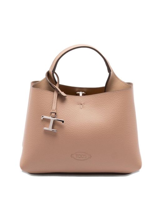 Tod's Natural Leather Micro Tote Bag
