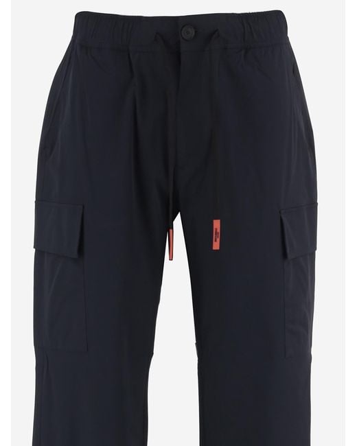 Just Cavalli Blue Stretch Nylon Pants Polyamide Trousers for men