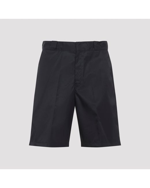 Prada Blue Re-Nylon Bermudas for men