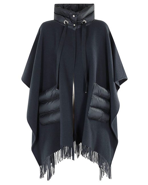 Herno Blue Poncho Warmy