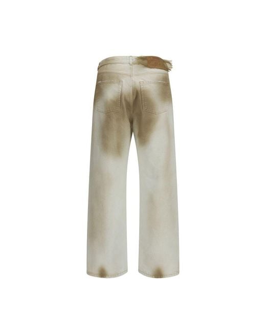 Magliano Gray Beige Cotton Jeans Denim for men