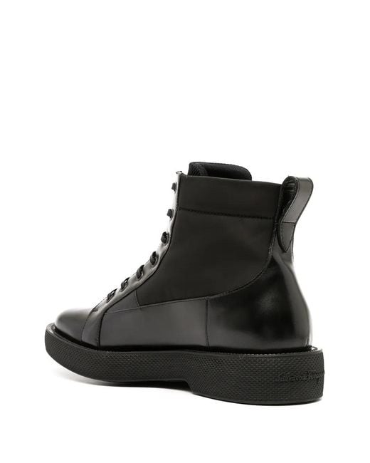 Ferragamo Black Ferragamo Paul Lace-Up Ankle Boots for men