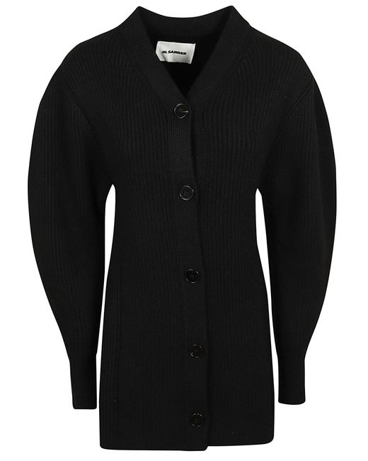 Jil Sander Black Ls Vn Long Cardigan