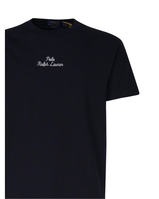 Polo Ralph Lauren Black T-Shirt With Embroidery for men