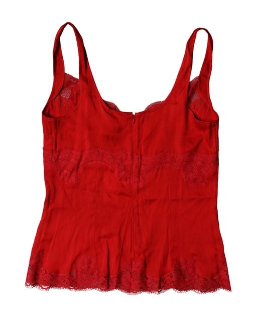 Dolce & Gabbana Red Sleeveless Tops