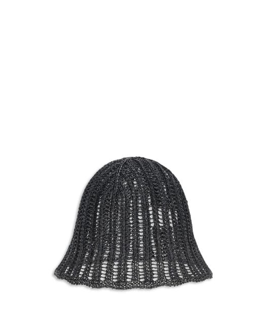 Brunello Cucinelli Black Hat Techno Raffia