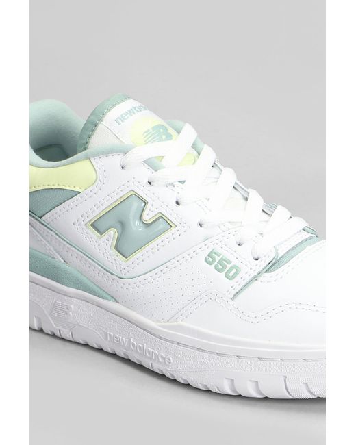 New Balance 550 Sneakers In White Leather