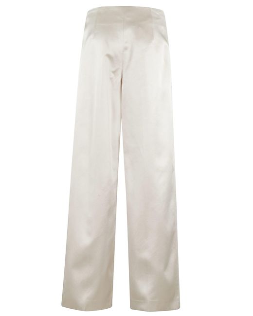 Philosophy Di Lorenzo Serafini White Wide-Leg Trousers With Front Pleats