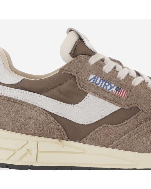 Autry Gray Low Sneakers Reelwind Leather Trainers for men