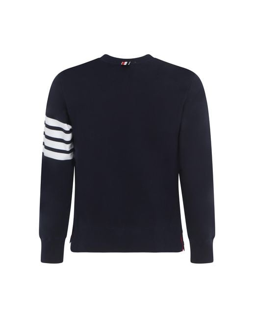 Thom Browne Blue Cotton Sweatshirt Sweatshirts for men