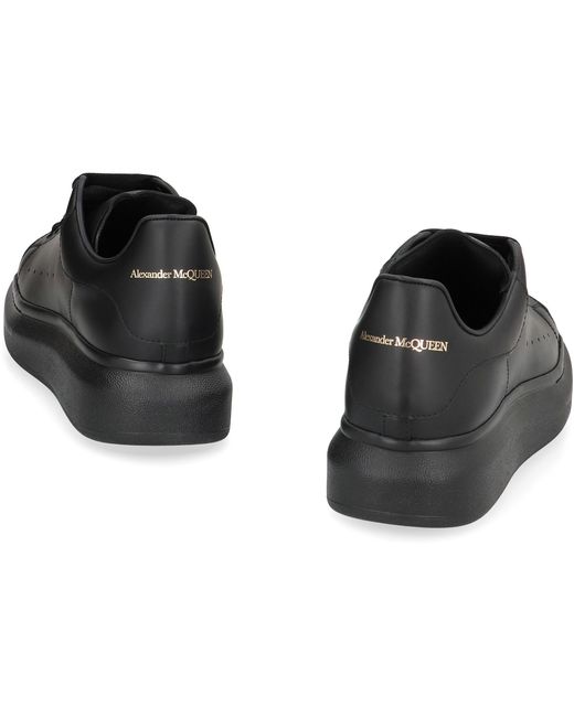 McQ Alexander McQueen Black Leather Chunky Sneakers Calf for men