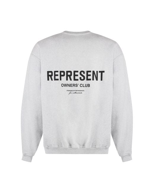 Represent White Cotton Sweatshirt Sweatshirts for men