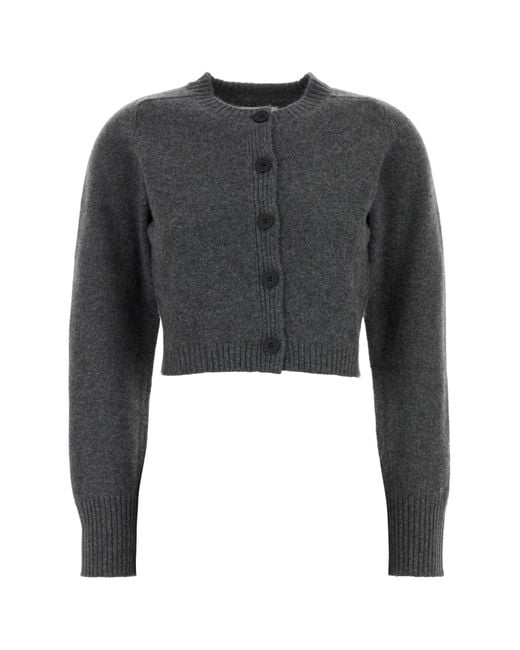 Loulou de Saison Black Charcoal Cashmere Zephir Cardigan