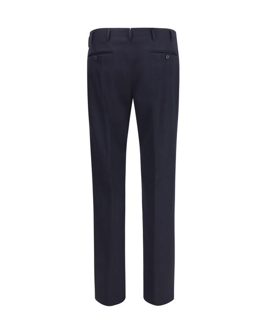 Prada Blue Tailored Trousers Fleece Wool Ovis Aries for men