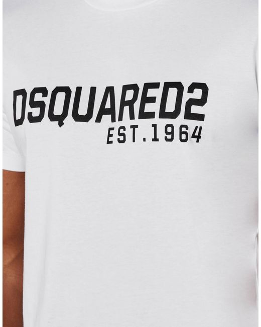 DSquared² White Cool Fit Logo T-Shirt for men
