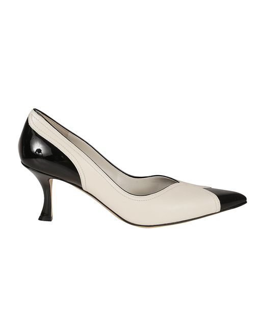 Ferragamo White Eugene Pumps