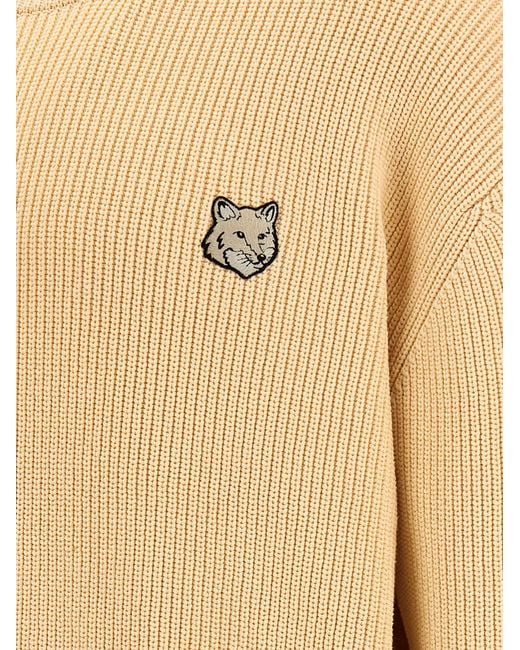 Maison Kitsuné Natural 'Bold Fox Head' Sweater for men