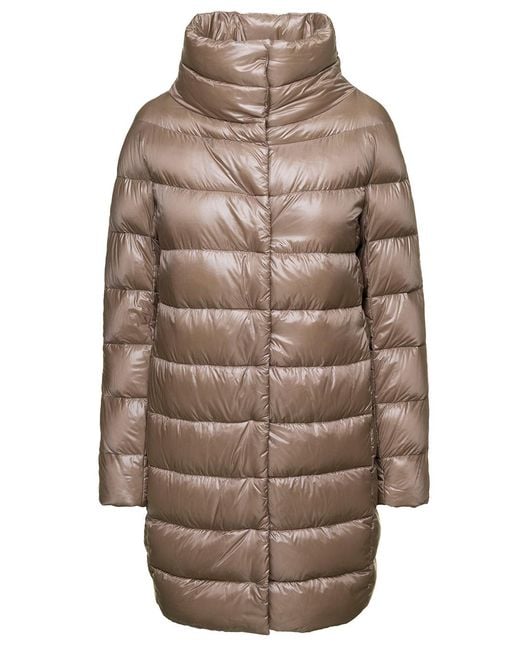Herno Natural Long Down Jacket Polyamide Puffer