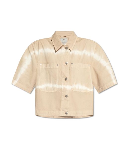 Woolrich Natural Short Shirt With 'Tie-Dye' Effect