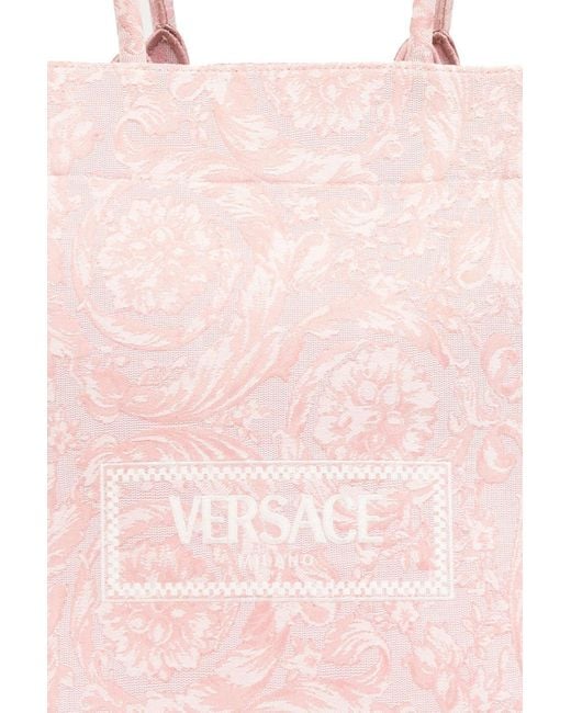 Versace Pink 'athena' Shopper Bag, for men