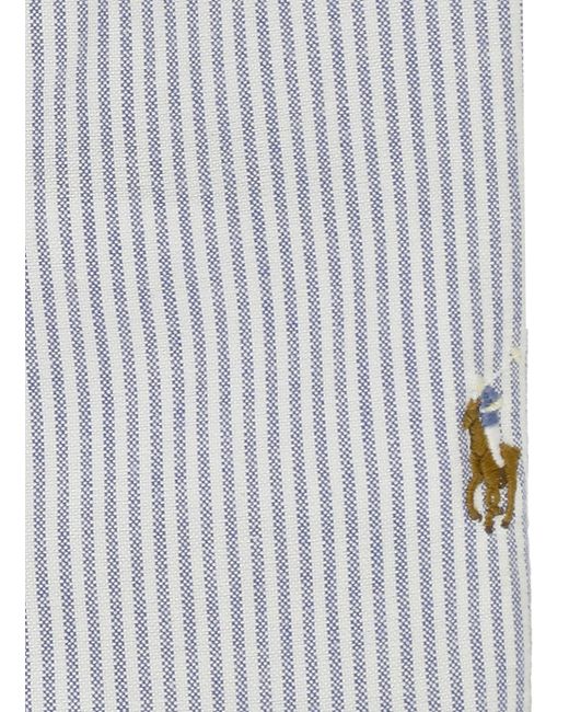 Ralph Lauren Blue Striped Pony Shirt for men