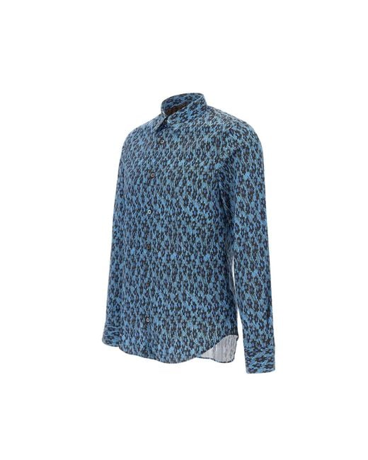 PS by Paul Smith Blue Organic Cotton Shirt for men