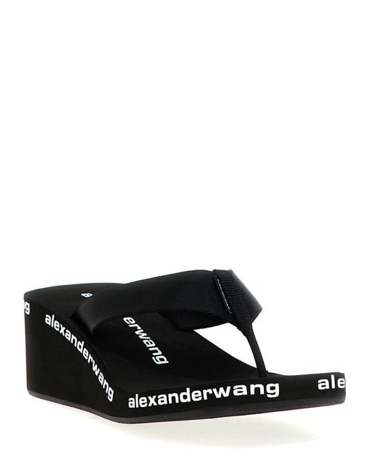 Alexander Wang Black 'Wedge Flip Flop' Sandals