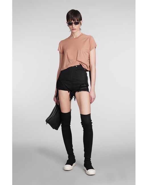Rick Owens Black Level T T-shirt In Rose-pink Cotton