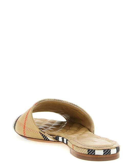 Burberry Natural Polyester Slides Shoe