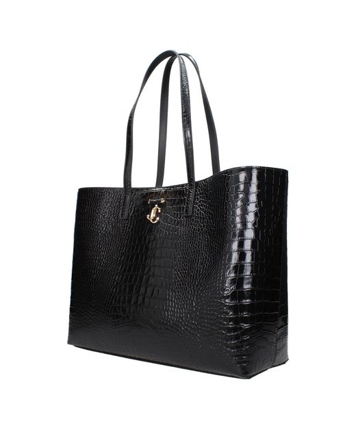 Jimmy Choo Black Leather Shoulder Bag