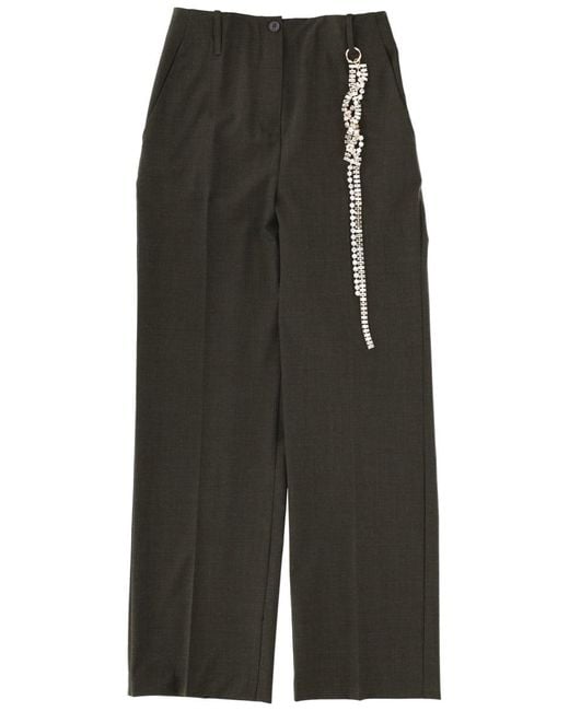 Circus Hotel Gray Tailored Pants Virgin Wool Trousers