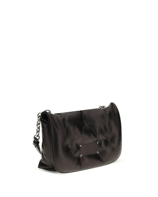 Maison Margiela Black Glam Slam Flap Quilted Leather Mini Bag Lamb Ovis Aries Shoulder