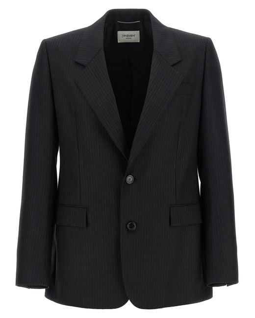 Saint Laurent Black Wool Blazer Clothing for men