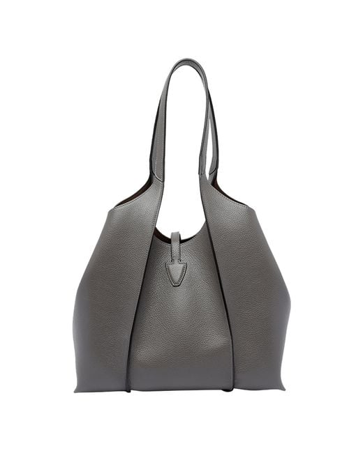 Tod's Gray Small T Timeless Shopping Bag