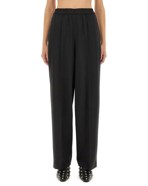 Fabiana Filippi Black Relaxed High-Waisted Wide-Leg Pants