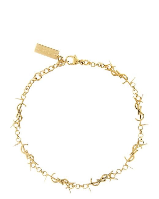 Saint Laurent Metallic 'Cassandre' Multi-Charm Bracelet