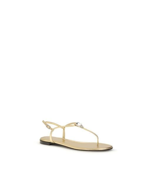 Giuseppe Zanotti Natural Calf Leather Bos Taurus Flat Sandals