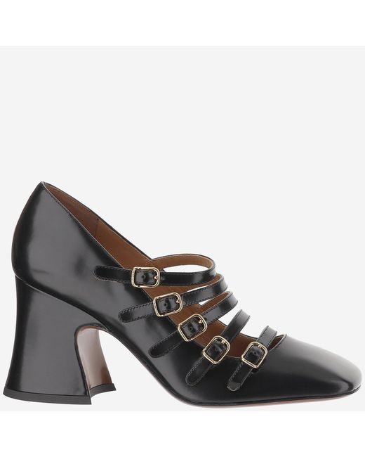Chloé Brown Janis Shiny Leather Pumps