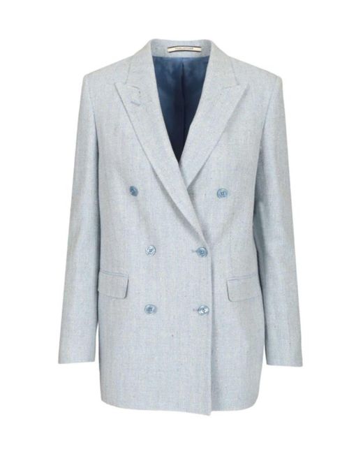 Tagliatore Blue Jasmine Double-Breasted Blazer