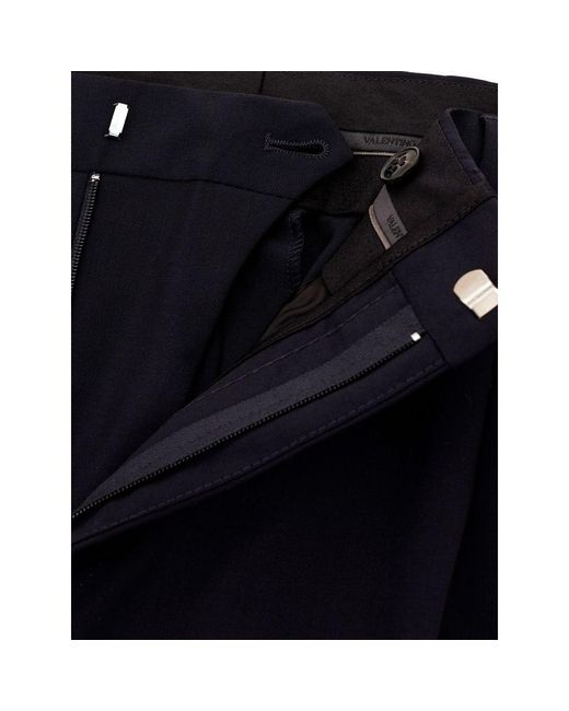 Valentino Blue Wool Dress Pants for men